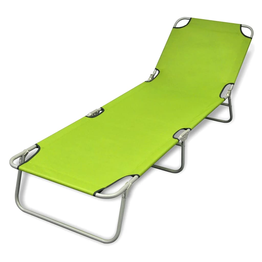 Folding Sun Lounger Powder-Coated Steel