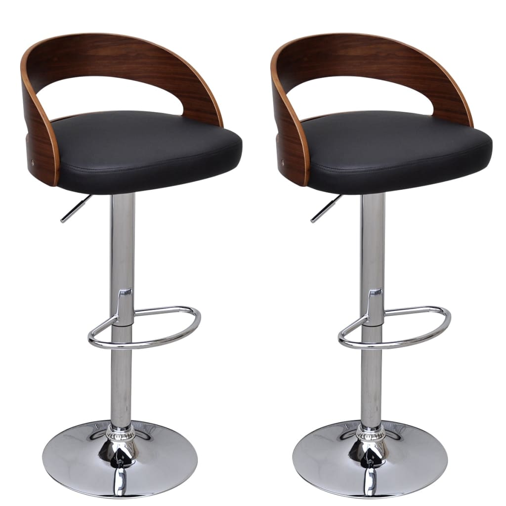 Bar Stools 2 Pcs Bent Wood