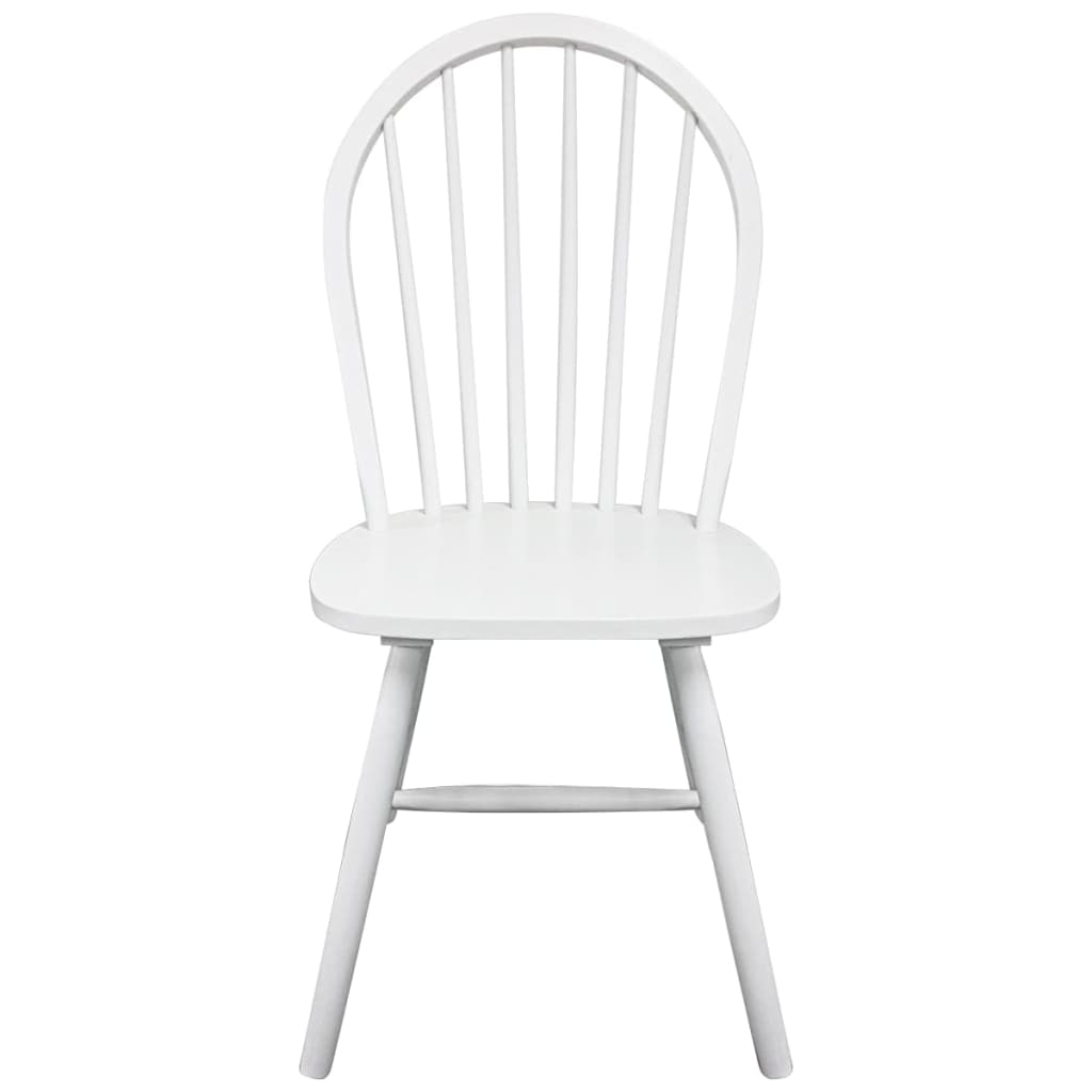 Dining Chairs 2 Pcs Solid Rubber Wood