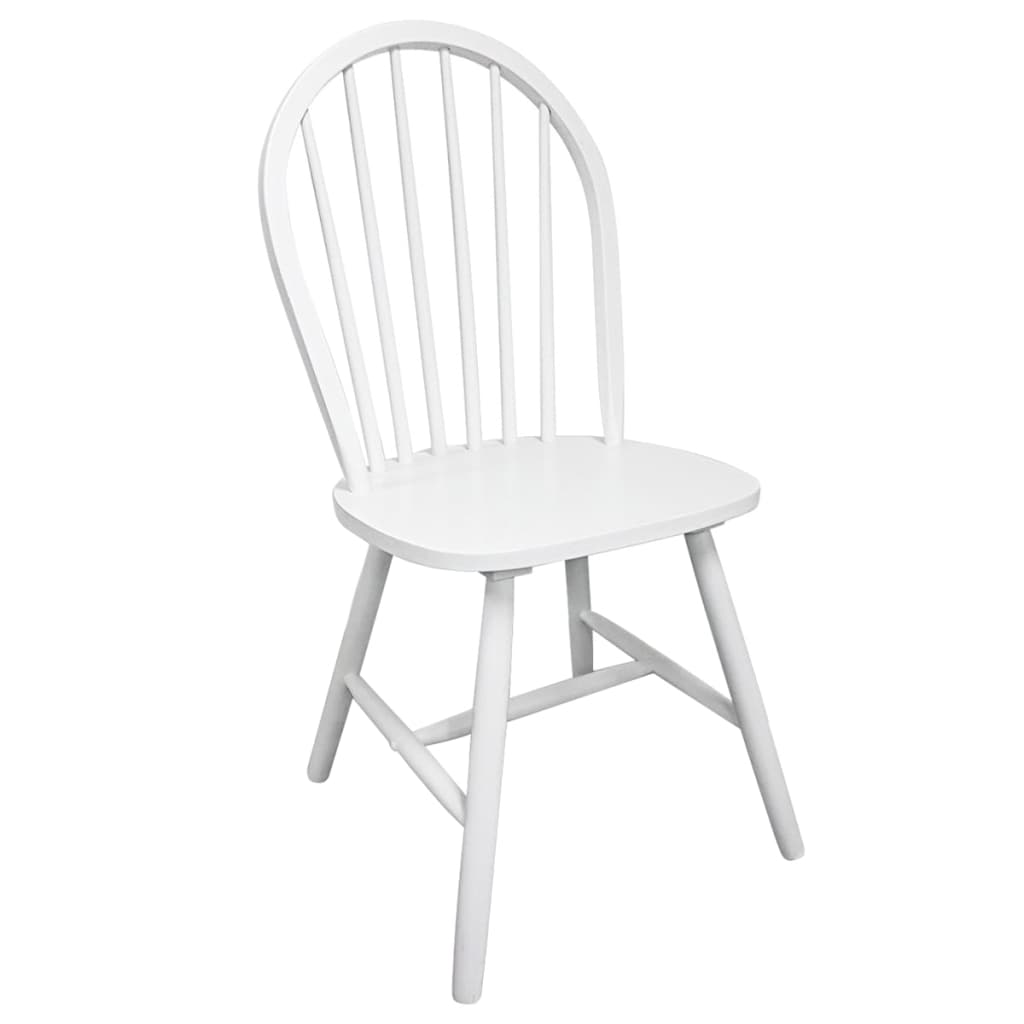 Dining Chairs 2 Pcs Solid Rubber Wood