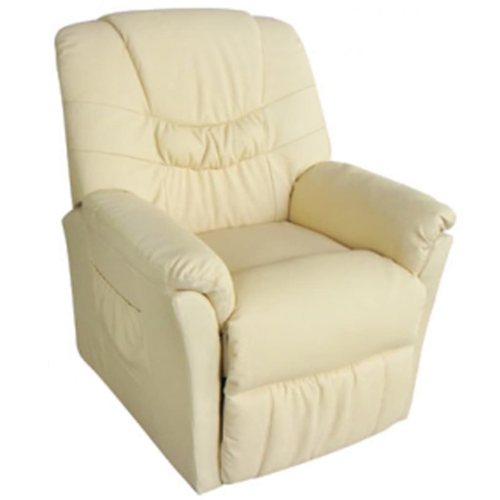 Massage Chair Cream Faux Leather