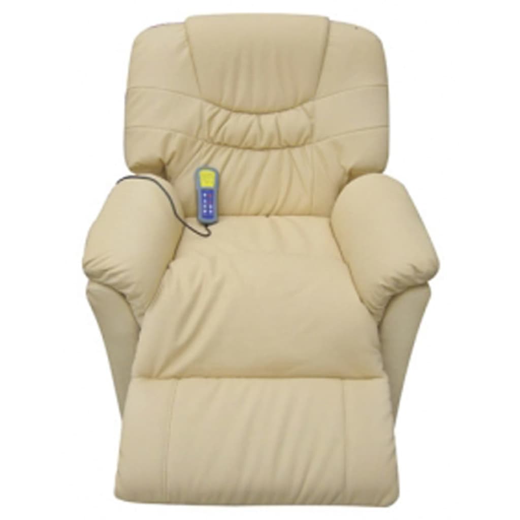 Massage Chair Cream Faux Leather