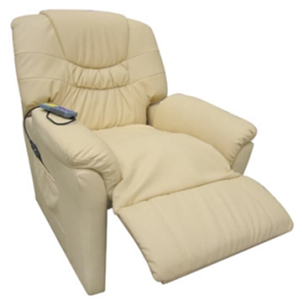 Massage Chair Cream Faux Leather