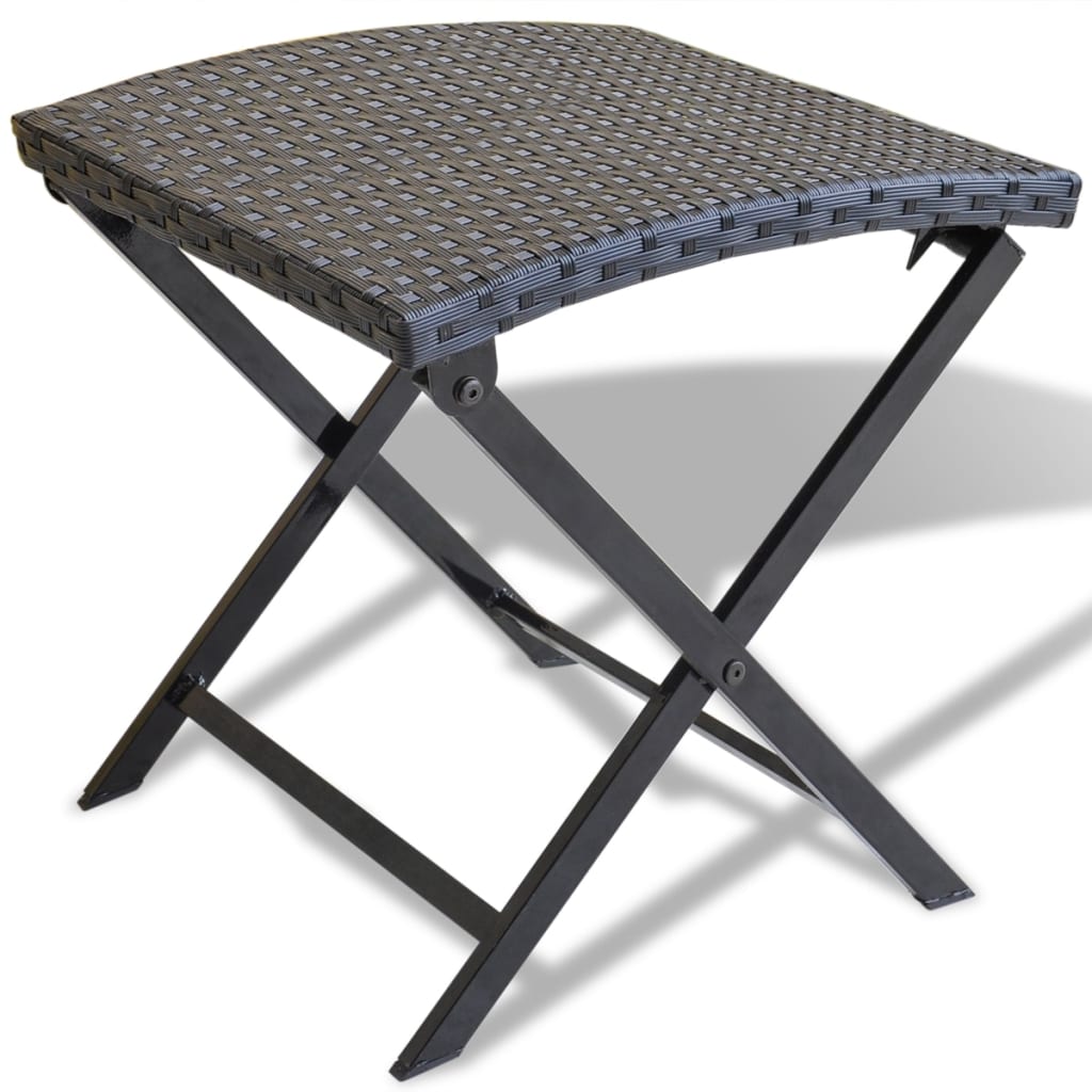 Folding Stool Poly Rattan