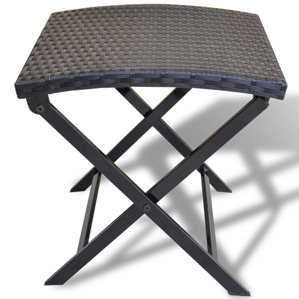 Folding Stool Poly Rattan