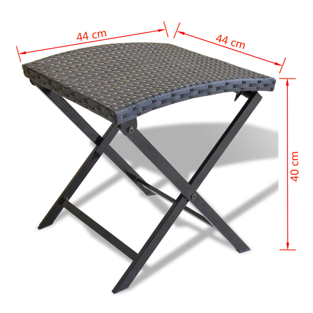 Folding Stool Poly Rattan