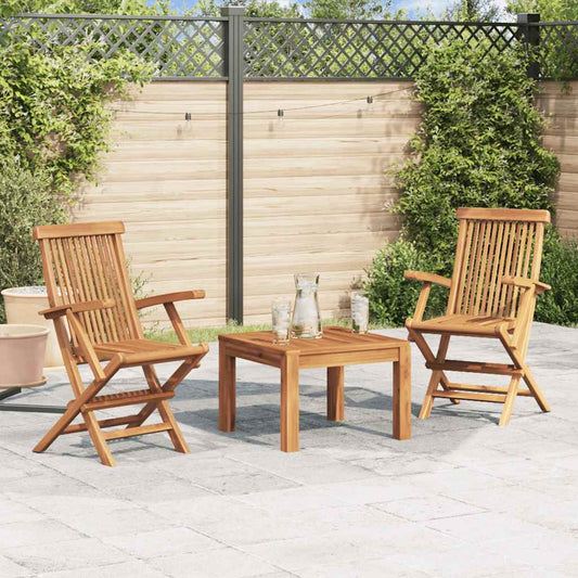 Folding Patio Chairs Set Of 2 For Garden & Outdoor Teak Wood