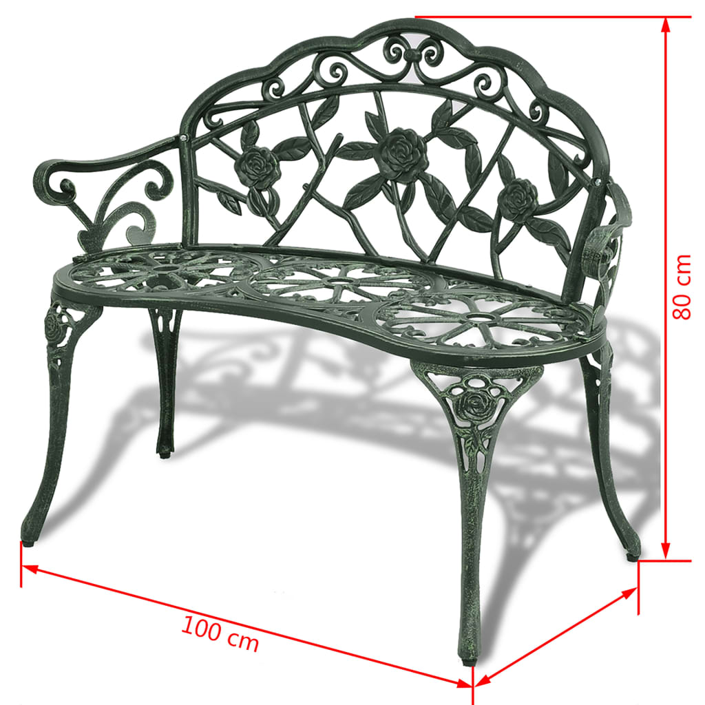 Patio Bench 39.4&quot; Cast Aluminum