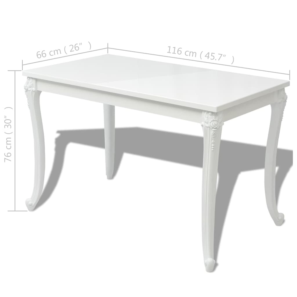 Dining Table High Gloss White