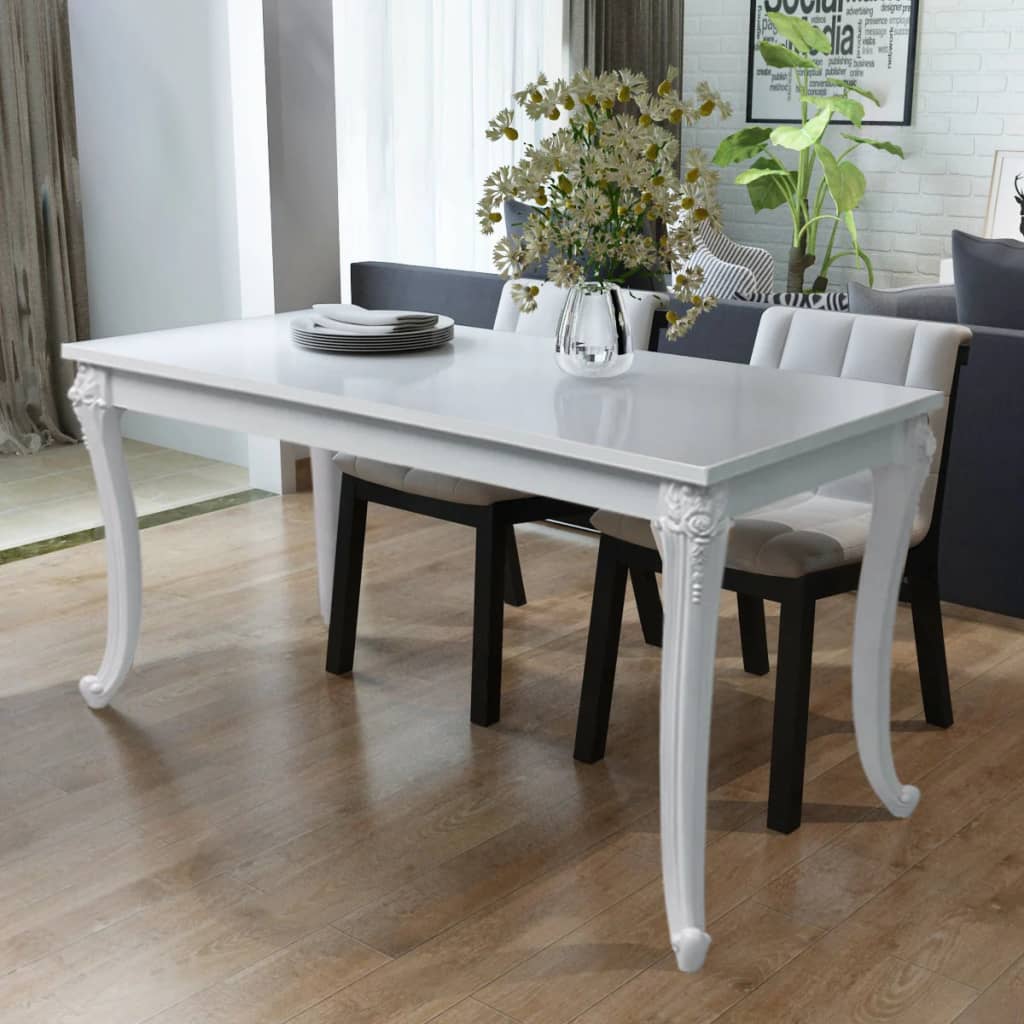 Dining Table High Gloss White