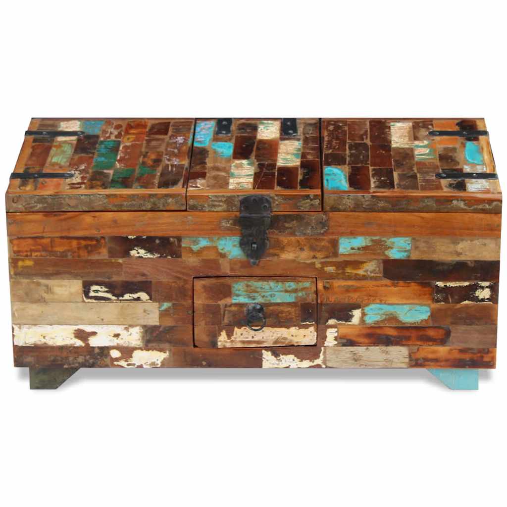 Coffee Table Box Chest Solid Reclaimed Wood 31.5&quot;X15.7&quot;X13.8&quot;