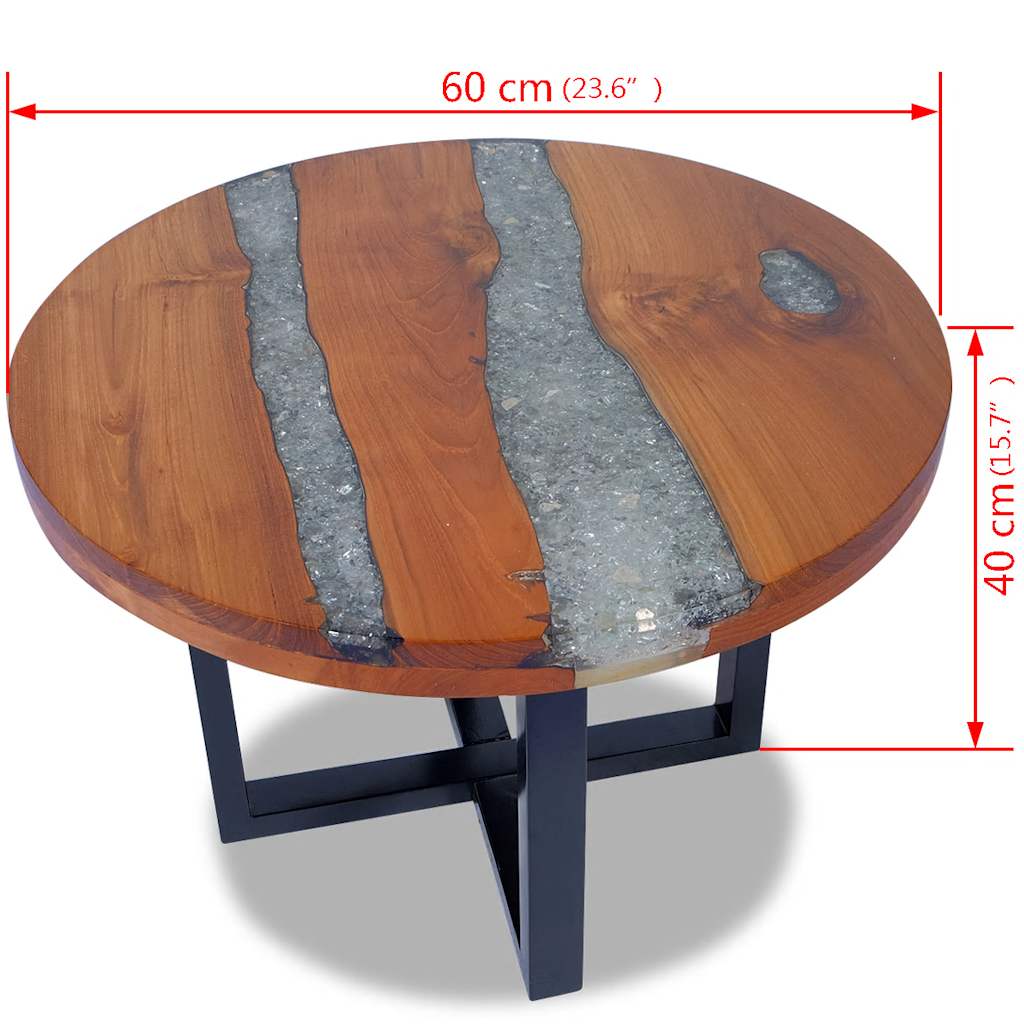 Coffee Table Teak Resin 23.6&quot;