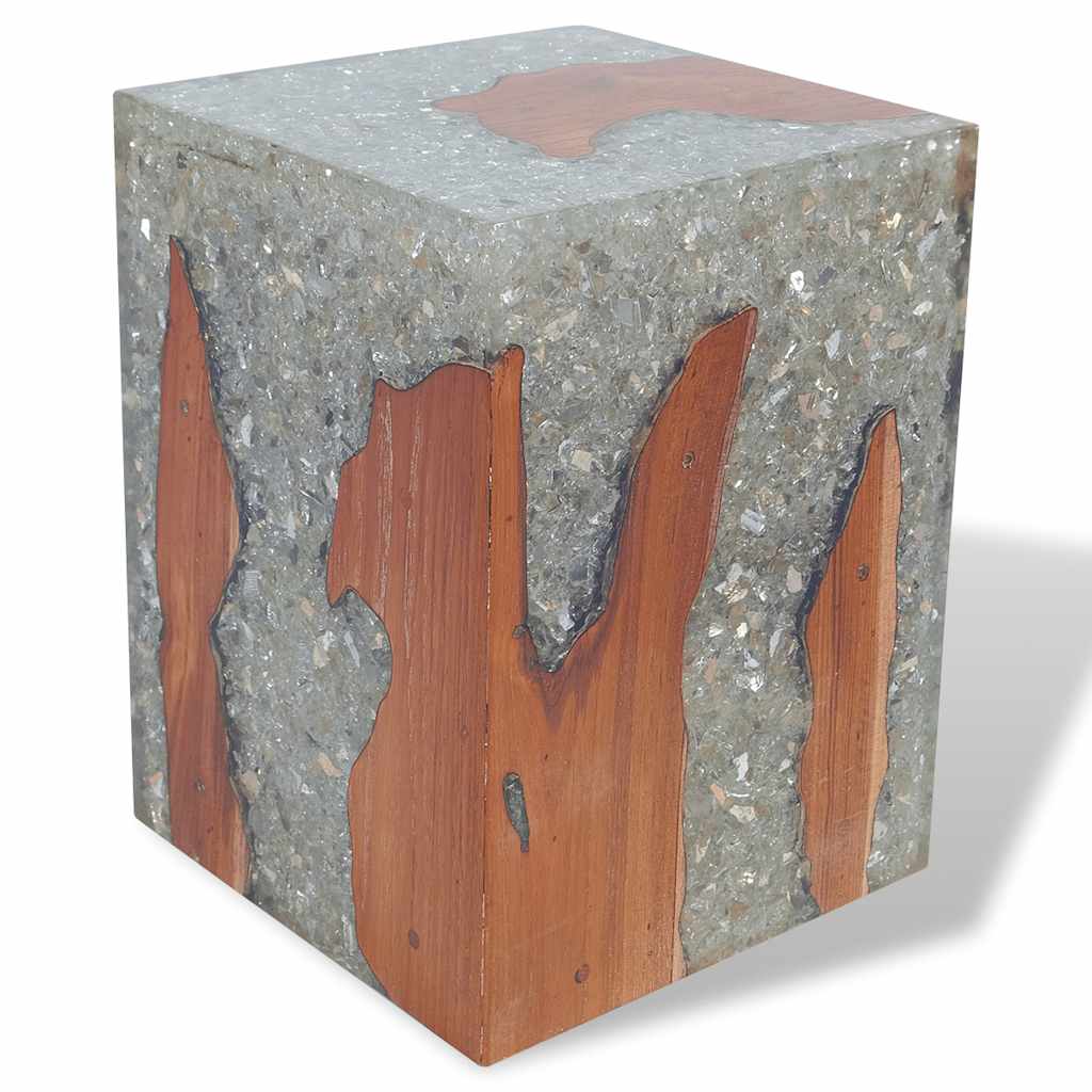 Stool Solid Teak Wood And Resin