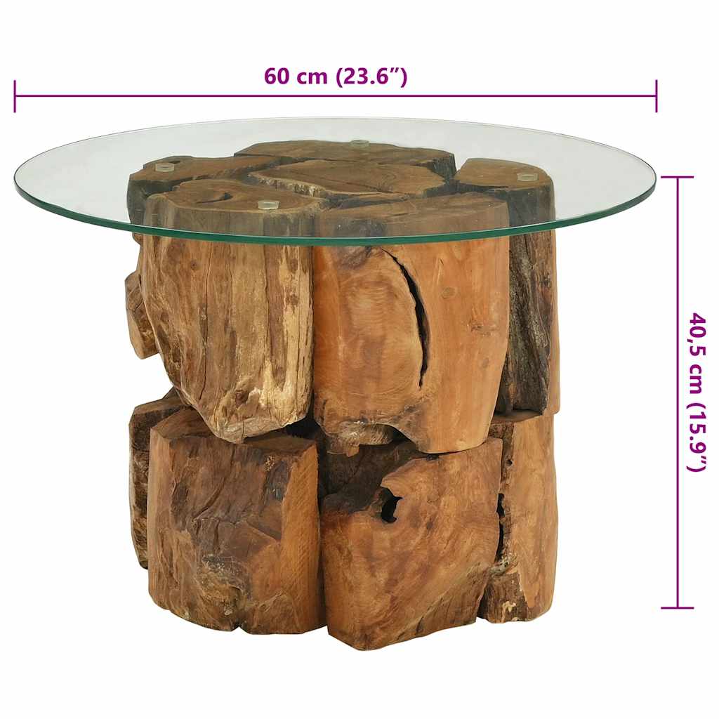 Coffee Table Solid Teak Driftwood 23.6&quot;