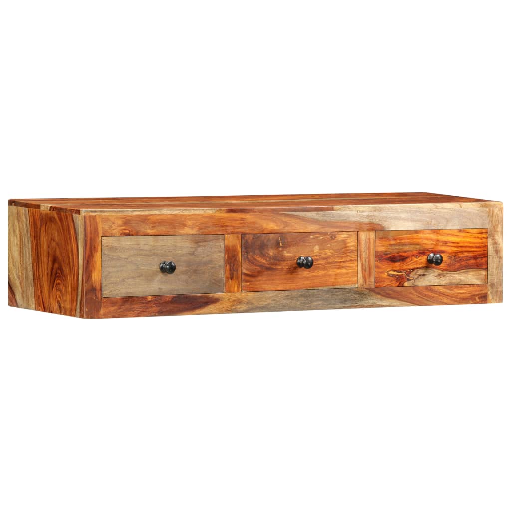 Wall Console Table 39.3&quot;X9.8&quot;X7.8&quot; Solid Sheesham Wood