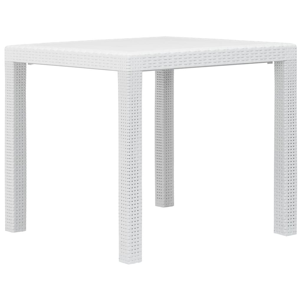 Patio Table Plastic Rattan Look