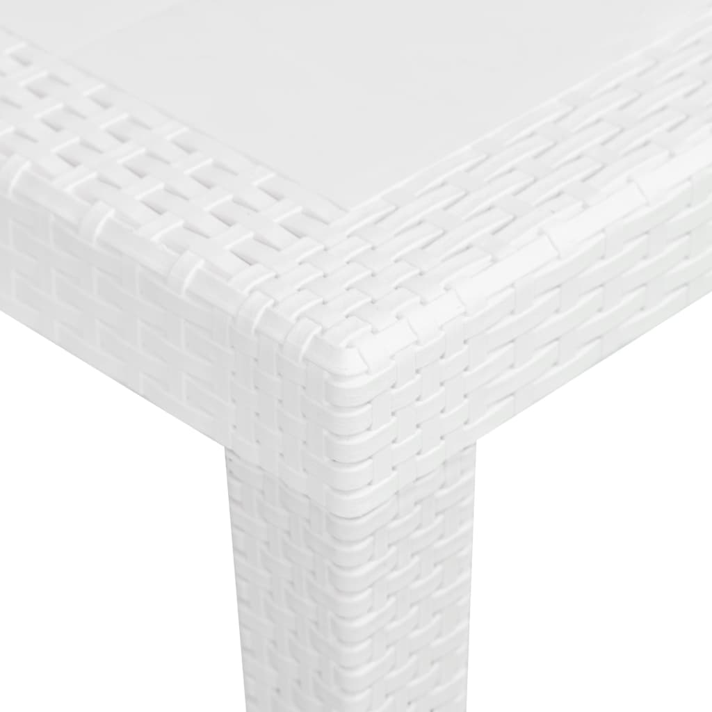 Patio Table Plastic Rattan Look