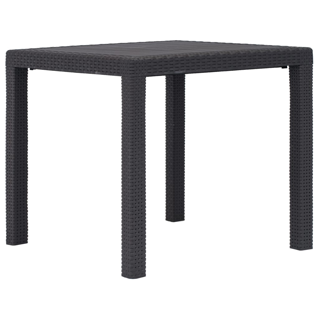 Patio Table Plastic Rattan Look