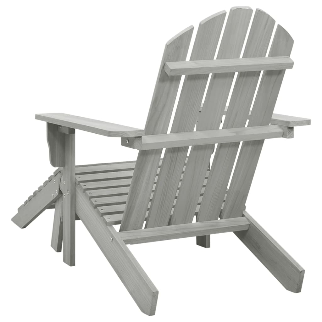 Patio Chair With Ottoman Wood