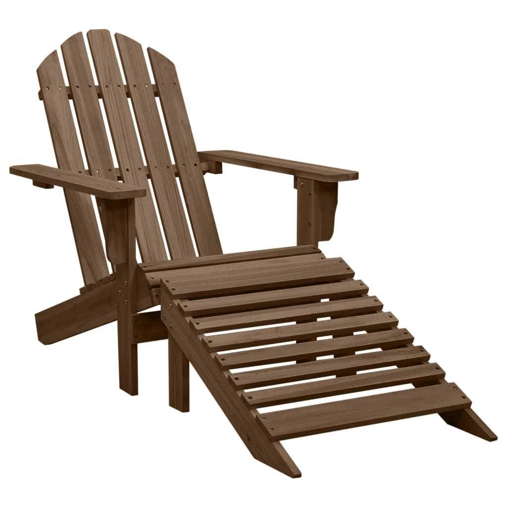 Patio Chair With Ottoman Wood