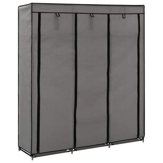 Wardrobe With Compartments And Rods 59.1&quot;X17.7&quot;X68.9&quot; Fabric