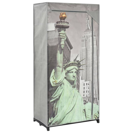 Wardrobe New York 29.5&quot;X17.7&quot;X63&quot; Fabric