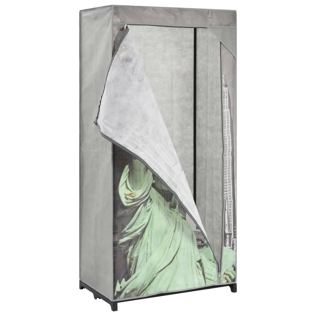 Wardrobe New York 29.5&quot;X17.7&quot;X63&quot; Fabric