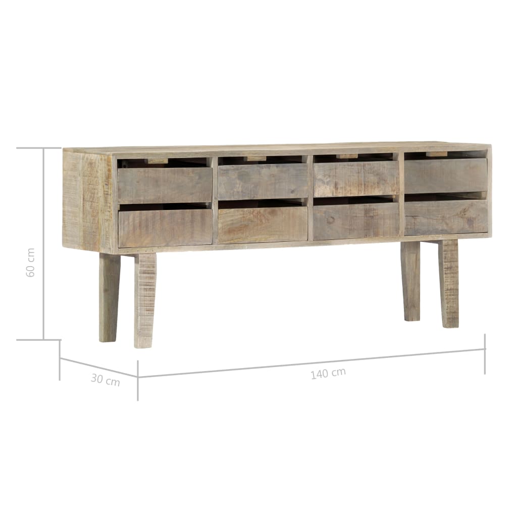 Sideboard 55.1&quot;X11.8&quot;X23.6&quot; Solid Mango Wood