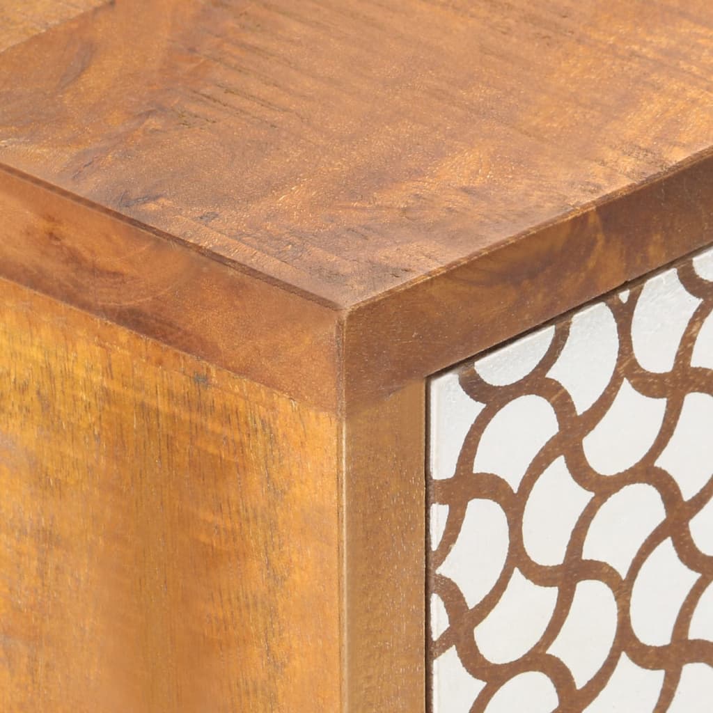 Sideboard With Printed Pattern X11.8&quot;X27.6&quot; Solid Mango Wood