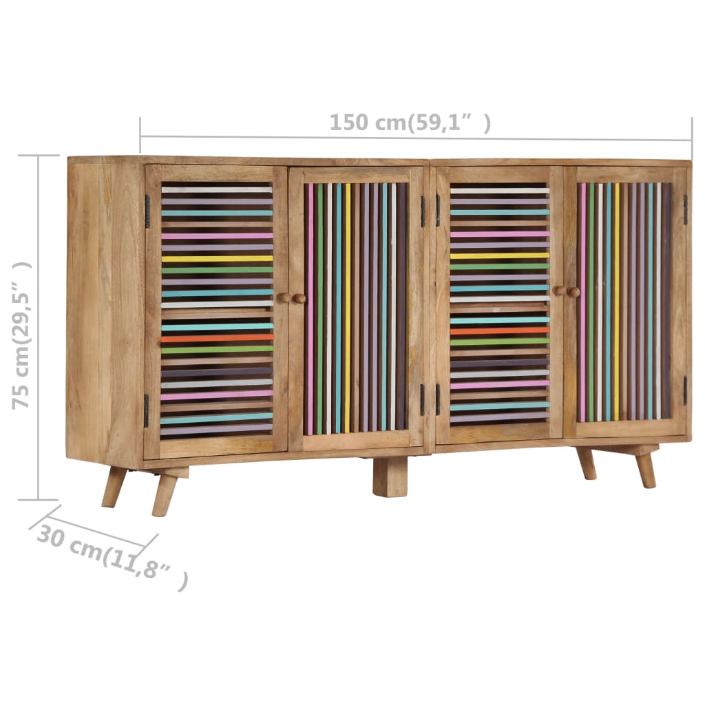 Sideboard X11.8&quot;X29.5&quot; Solid Mango Wood