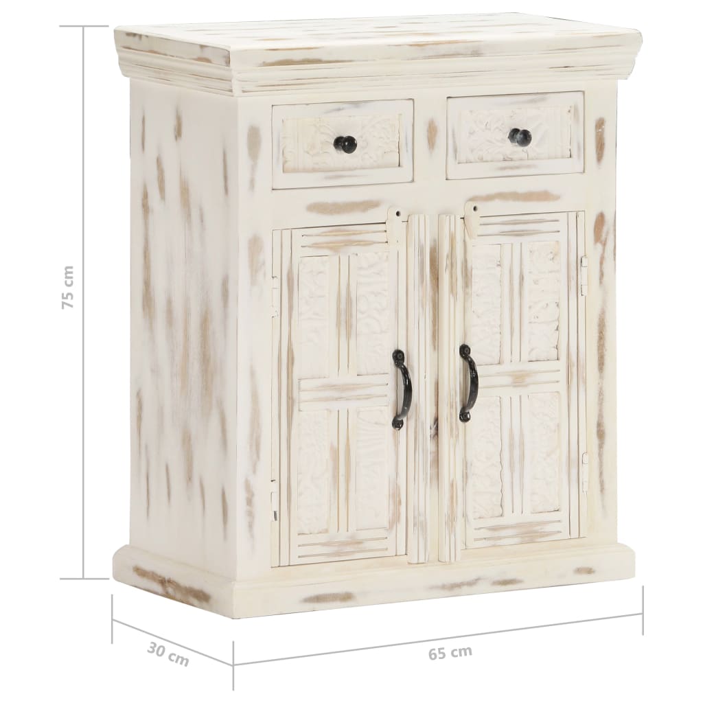 Sideboard White Solid Mango Wood