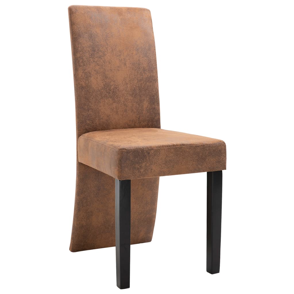 Dining Chairs 4 Pcs Faux Suede Leather