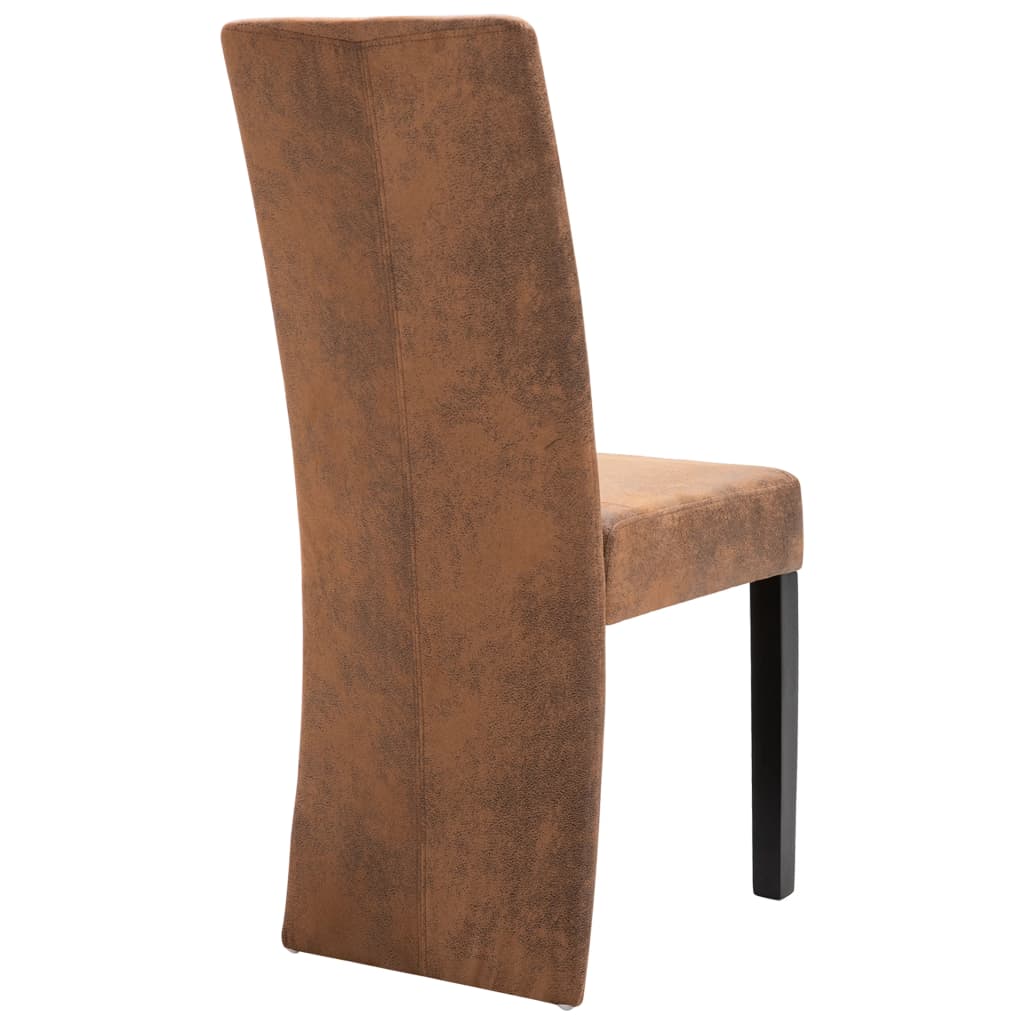 Dining Chairs 4 Pcs Faux Suede Leather