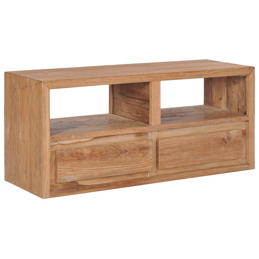 Tv Stand 35.4&quot;X11.8&quot;X15.7&quot; Solid Wood Teak