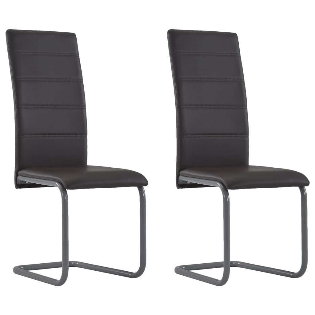 Cantilever Dining Chairs 4 Pcs Faux Leather