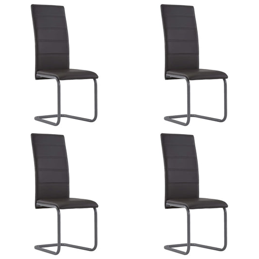 Cantilever Dining Chairs 4 Pcs Faux Leather