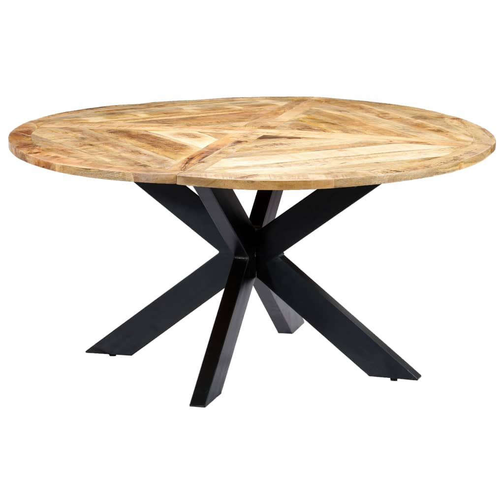 Dining Table Ø Solid Rough Wood Mango