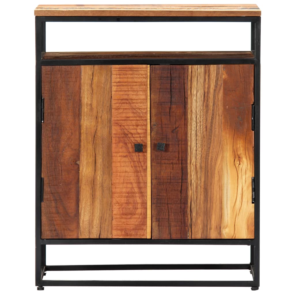 Side Cabinet 23.6&quot;X13.8&quot;X29.9&quot; Solid Reclaimed Wood And Steel