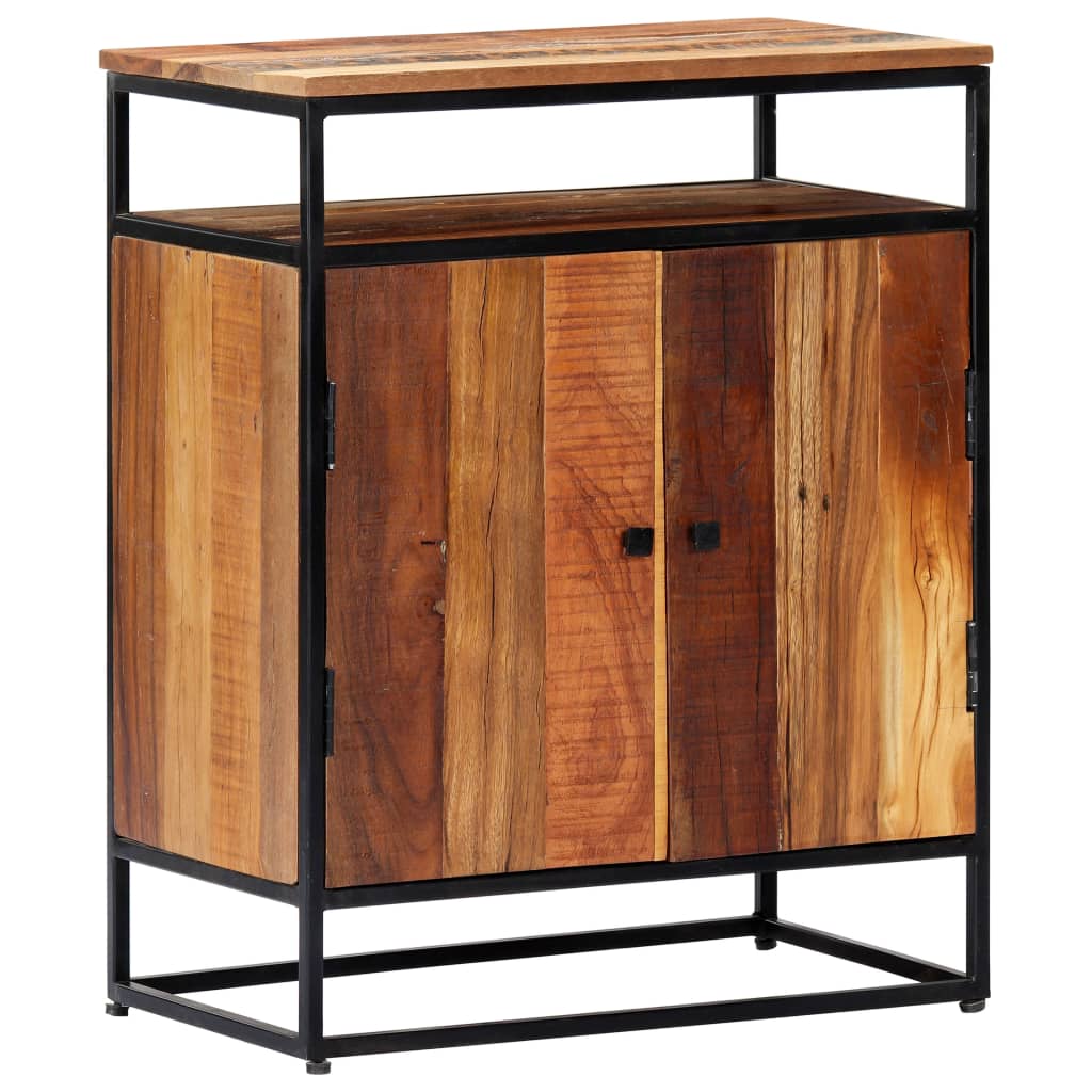 Side Cabinet 23.6&quot;X13.8&quot;X29.9&quot; Solid Reclaimed Wood And Steel