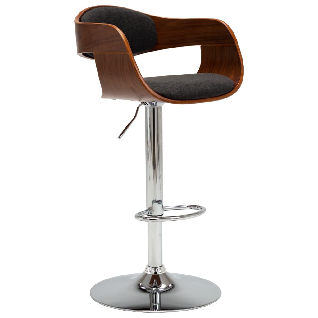 Bar Stool Bent Wood And Faux Leather