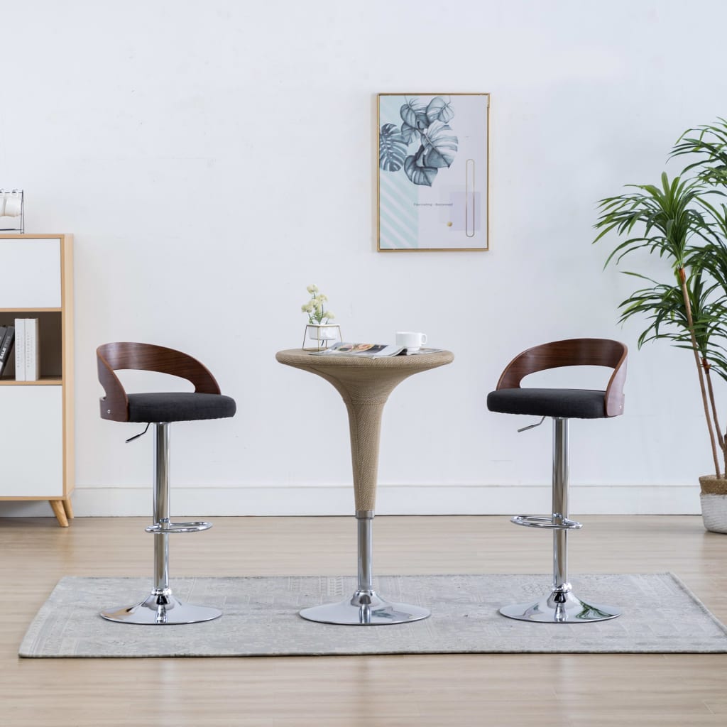 Bar Stools 2 Pcs Bent Wood