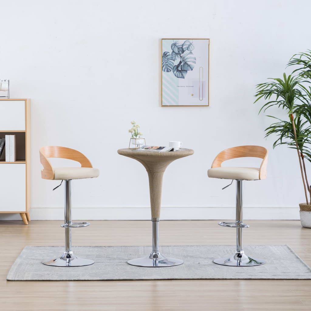 Bar Stools 2 Pcs Bent Wood