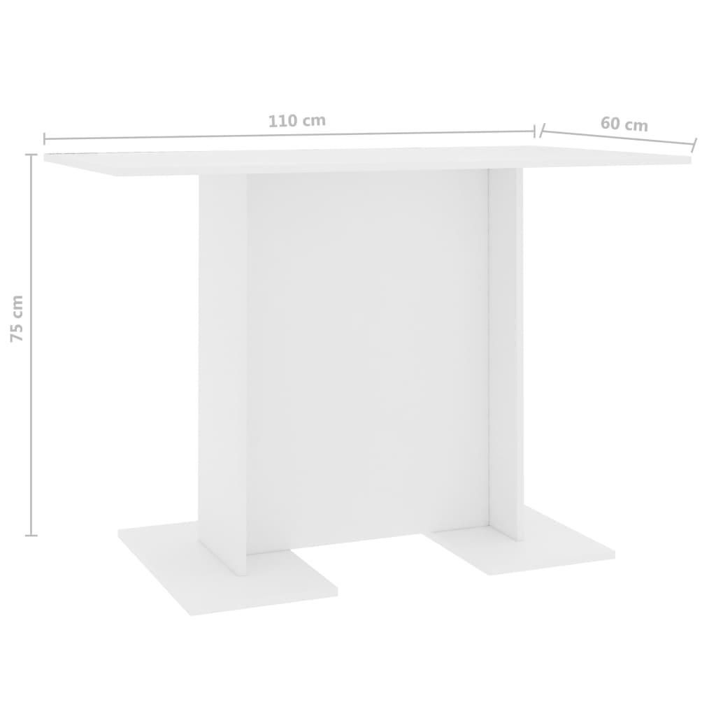 Dining Table 43.3&quot;X23.6&quot;X29.5&quot; Engineered Wood