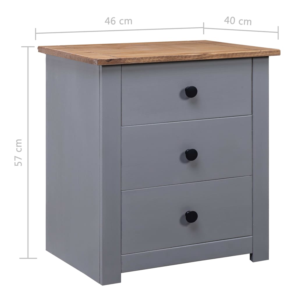 Bedside Cabinet 18.1&quot;X15.7&quot;X22.4&quot; Pinewood Panama Range