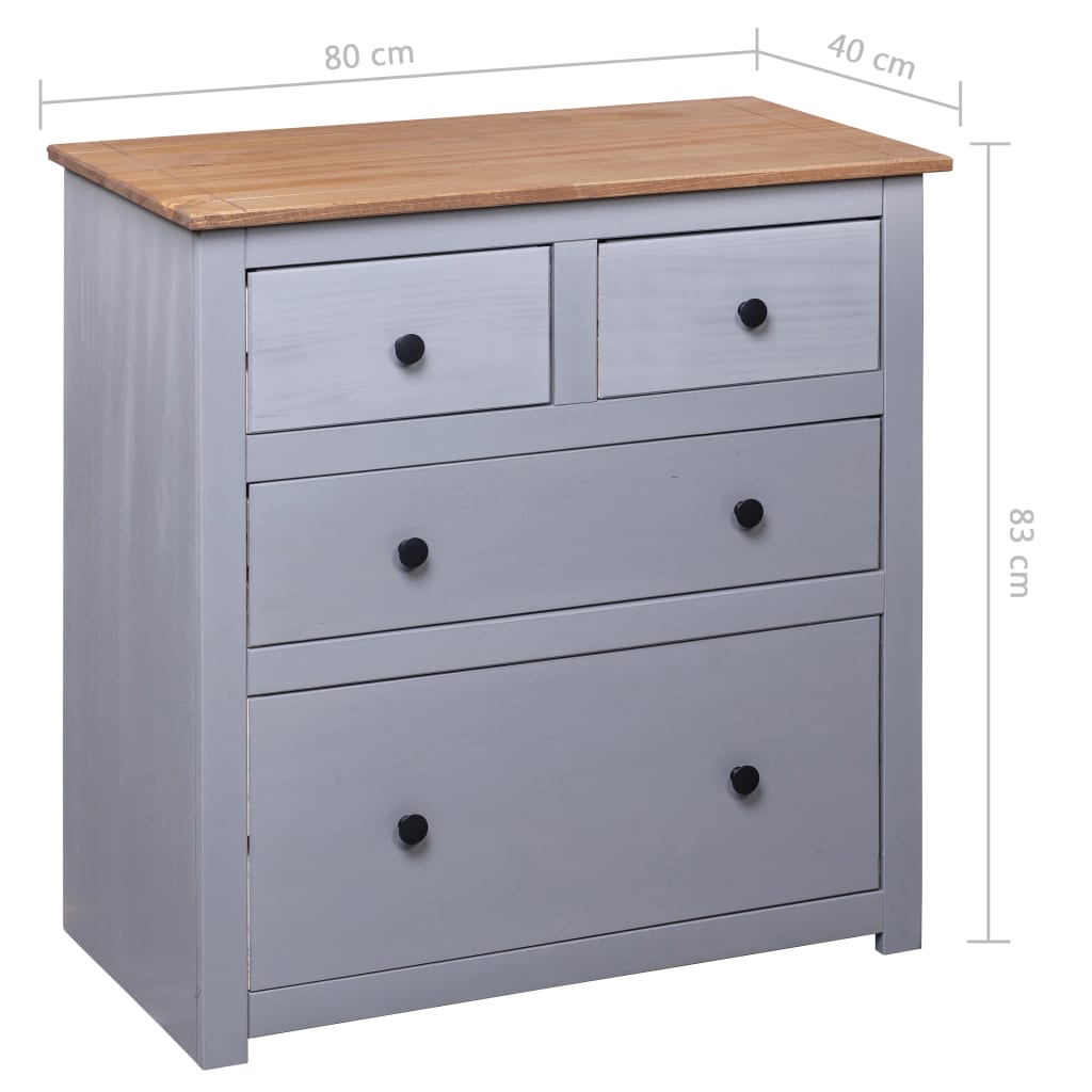 Sideboard 31.5&quot;X15.7&quot;X32.7&quot; Pinewood Panama Range