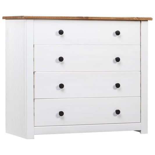 Side Cabinet White 31.5&quot;X15.7&quot;X28.7&quot; Pine Panama Range