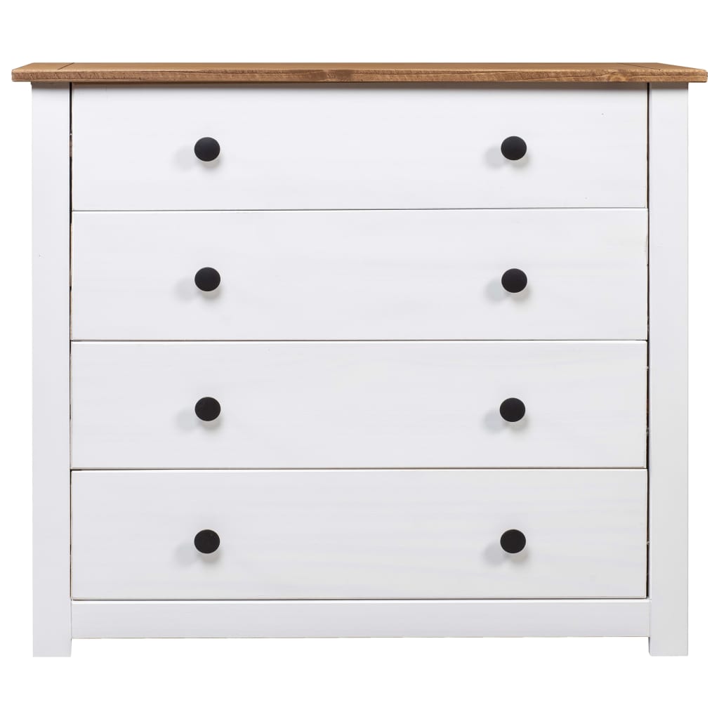 Side Cabinet White 31.5&quot;X15.7&quot;X28.7&quot; Pine Panama Range