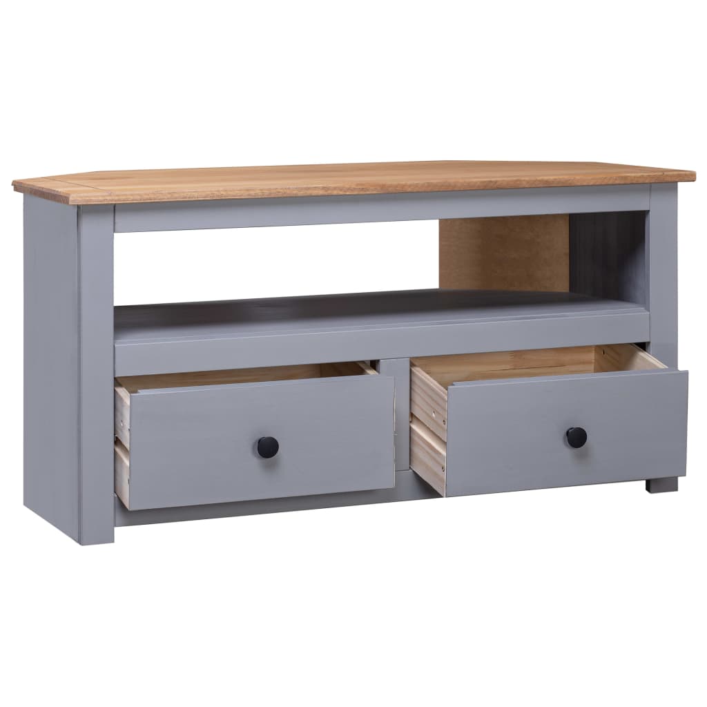 Corner Tv Stand 36.6&quot;X19.3&quot;X19.3&quot; Solid Pine Panama Range