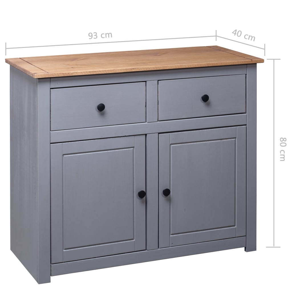 Sideboard 36.6&quot;X15.7&quot;X31.5&quot; Solid Pinewood Panama Range