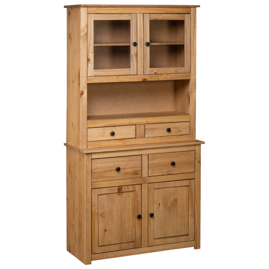 Highboard 36.6&quot;X15.9&quot;X70.9&quot; Solid Pine Panama Range